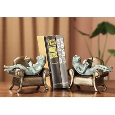 Frogs Reading on Sofa Bookends Pair by SPI Home/San Pacific International 33537   312193612036